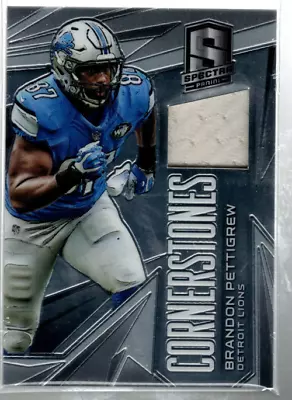 B4256- 2014 Panini Spectra Cornerstones Jerseys #10 Brandon Pettigrew Jsy /149 - Image 1 of 2