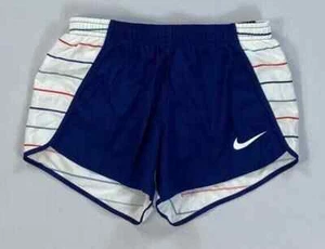 Girl's Youth Nike Standard Dry Dri-Fit Running Run Stripe Shorts - Picture 1 of 2