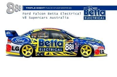 1:10 RC Clear Body Shell -  Ford Falcon BF with Betta Electrical Livery 200mm - image 1 of 4