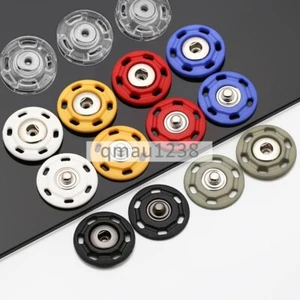 5 Pairs Metal Spring Press Studs Snap Buttons Fastener Round Button Sewing Craft - Picture 1 of 23