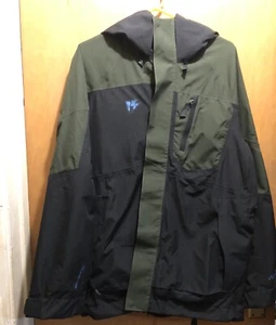 Sz M Mens HOMESCHOOL Snowboarding Continuum Hunter Green & Black Ski Snow Jacket - Picture 1 of 15