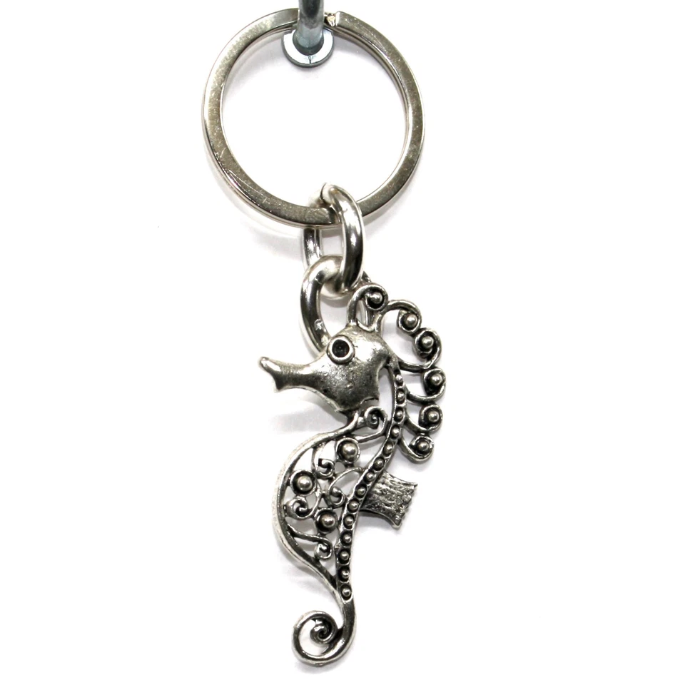 Llavero Caballito de Mar Llavero Plata Joyería Colgante Dije Mujer Hombre Coche Hipocampo Foto 1 de 1