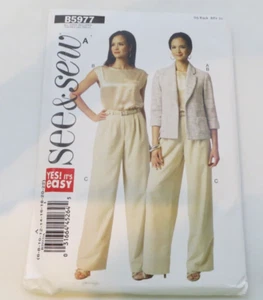 SEE & SEW Schnittmuster UNCUT B5977 Misses Petite Jacke Top & Hose Größe 6-22 - Bild 1 von 6