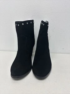 New Splendid Esmae Black Suede Block Heel Bootie Studs Women’s Size 9 MSRP $135 - Picture 1 of 10