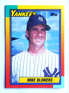 Mike Blowers #9T Topps 1990 Baseball Card (New York Yankees) VG