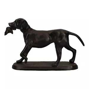 Golden Retrievor Labrador Dog Cast Iron Statue Figure Trophy Fireplace Ornament - Picture 1 of 5