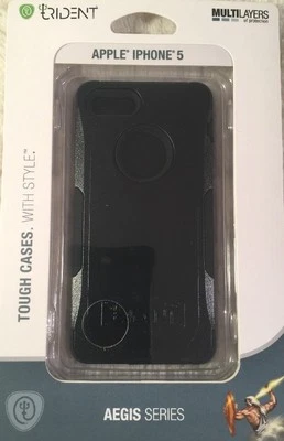 New Trident Aegis Series "SLEEK ARMOR" Case Cover iPhone 5 / 5S / 5SE Black - Image 1 of 4