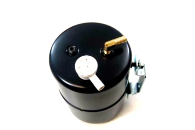 Brake Vacuum Canister Reservoir Tank Steel Black Hot Rod Street Chevy Ford Mopar - image 1 of 4