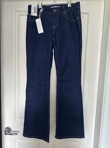 Just Jeans Size 11 Mid Rise Boot Cut Dark Wash Stretch Comfy Denim Jeans - Picture 1 of 4