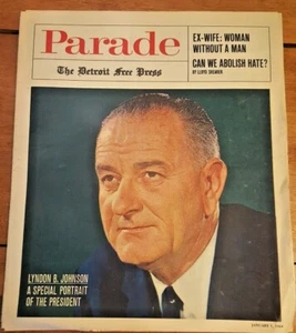 VTG Parade Magazine The Detroit Free Press Lyndon B. Johnson January 5th, 1964 - Picture 1 of 3