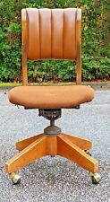 Antique GUNLOCKE rolling office side chair - 1968