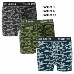 Klassische Herren Boxershorts Sport normal getragen Hose CAMOFLAG Unterwäsche 3/6/12pr - Bild 1 von 3