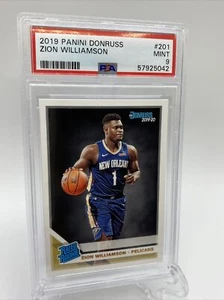 2019 Clearly Donruss #51 Zion Williamson RC Rookie Base PSA 9 Mint Pelicans - Picture 1 of 2