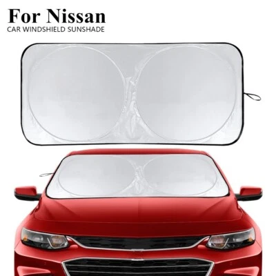 Para Nissan Accesorios Parabrisas Coche Parasol Plegable Bloque UV Cubierta Visera Foto 1 de 4