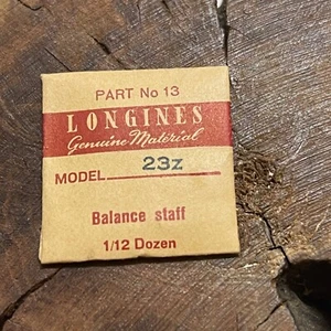 Vintage Longines watch 23Z balance staff NOS Swiss Longines part in packaging - Picture 1 of 1