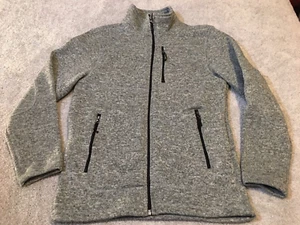 Beverly Hills Polo Club Jacket Women's S Gray Fleece Full-Zip Zip Pockets Warm - Picture 1 of 7