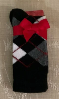 Nuevo con etiquetas "A Touch Of Cashmere" Charter Club - Negro, Gris Argyle - Talla única Precio de venta sugerido por el fabricante $14 Foto 1 de 4