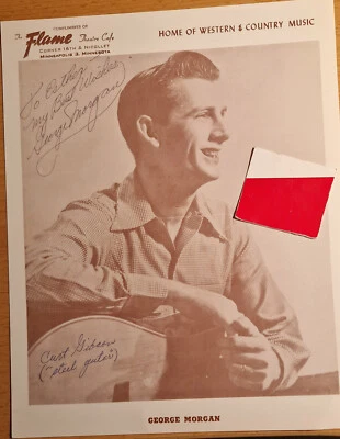 George Morgan  Flame Theatre Cafe  20 x 25 cm Country Musik Autogramm ORIGINAL - Bild 1 von 3