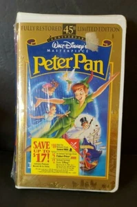 Neu Disney VHS versiegeltes Band ""Pater Pan"" 45. Limited Edition Meisterwerk Sammlung - Bild 1 von 3
