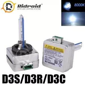 Pair D3S/D3C/D3R HID Xenon Bulb Replace Factory OEM HID Headlight 8000K Ice Blue - Picture 1 of 16