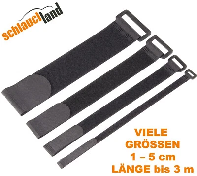 1-1000x Kabelbinder Klett Klettverschluss schwarz 1/2/3/5cm *** wiederverwendbar - Bild 1 von 4