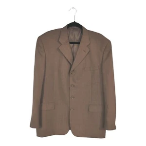 Zandello men's jacket 44R Light Brown brown/Beige  Sports Coat Blazer 4 Button - Picture 1 of 18