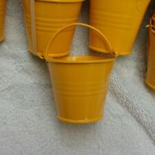 Wedding Supplies. 55-60 Small Yellow Metal Buckets,