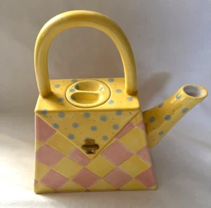 Carol Eldridge Silvestri LETS DO LUNCH Handbag Purse Yellow Tea Pot Teapot NEW - Picture 1 of 6