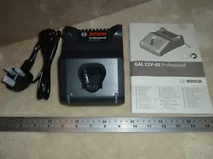 BOSCH 10.8V 12V COMPACT BATTERY CHARGER GAL 12V-40 NEW! Professional UK Li-Ion - Picture 1 of 1