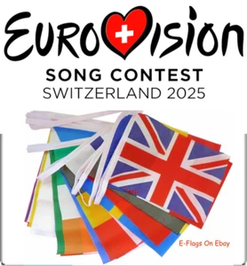 Eurovision Flags & 10 Metre Fabric Bunting - Picture 1 of 301