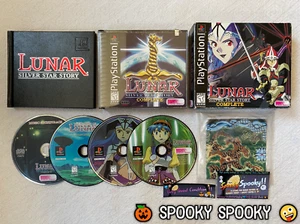 Lunar Silver Star Story Complete PS1 - NTSC-U/C USA VGC Art Book Map Soundtrack - Picture 1 of 24