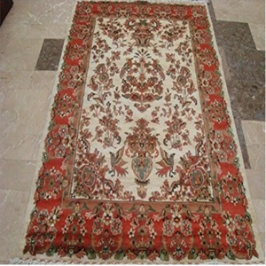 Area Rug Love Birds Baagh Garden Peace Hand Knotted Wool Silk Carpet (6 x 4)' - Picture 1 of 10