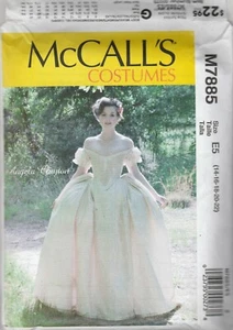 McCall's Sewing Pattern M7885 Miss 18th Century Georgian Gown Costume Sz 14-22 - Picture 1 of 2