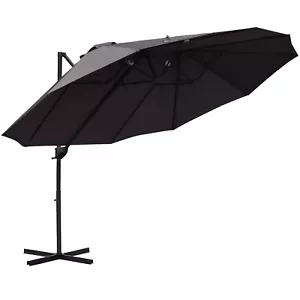 14ft Patio Umbrella Double-Sided Outdoor Market Extra Large Umbrella with Crank, - Picture 1 of 5