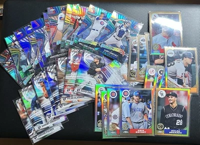 2017 Topps Chrome Baseball 33-Card Refractor Lot 30th Ann, Fresh Flash, Fut Star - Image 1 of 4