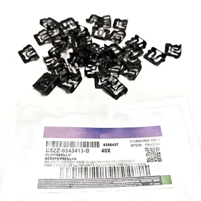40pc C5ZZ6543413-B Windshield Trim Molding Clips For Ford F150 F250 F350 0269550 - Image 1 of 4