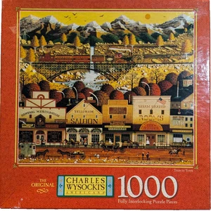 Charles Wysocki's Original Americana 1000 Piece Puzzle Train To Town 1999 - Picture 1 of 2