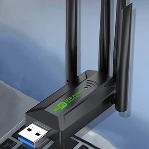 2.4G/5Ghz 1200Mbps WiFi Dongle USB Interface Wireless Network Card Home Use - Picture 1 of 12