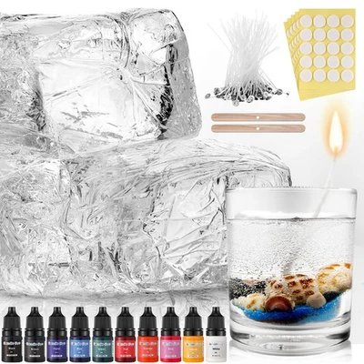 6.6 lb Gel Candle Wax Making Clear Handmade High Density Jelly Candle Wax wit... - Image 1 of 4