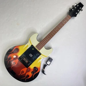 Radio CD/AM/FM Crosley vintage full size replica chitarra Fire Flames PARZIALMENTE FUNZIONANTE - Foto 1 di 17