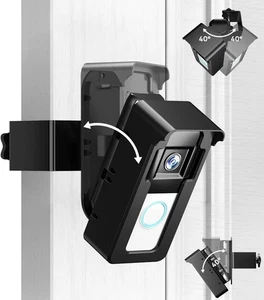 Montaje de timbre ajustable con anillo parpadeante video antirrobo sin ángulo de taladro cámara C4 - Imagen 1 de 16