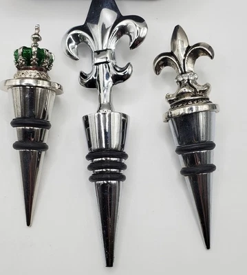 Juego de 3 tapones de vino Silvertone Foto 1 de 4