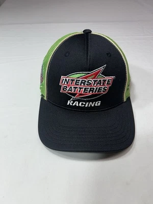 Interstate Batteries Toyota Joe Gibbs Racing Cap Hat Black with Green Mesh Logo - Image 1 of 4