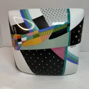 Vintage Rosenthal Brigitte Doege Memphis Germany Pottery Ceramic Pillow Vase - Picture 1 of 13