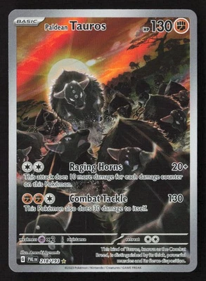 Paldean Tauros - Illustration Rare SV02: Paldea Evolved 218/193 NM - Image 1 of 2