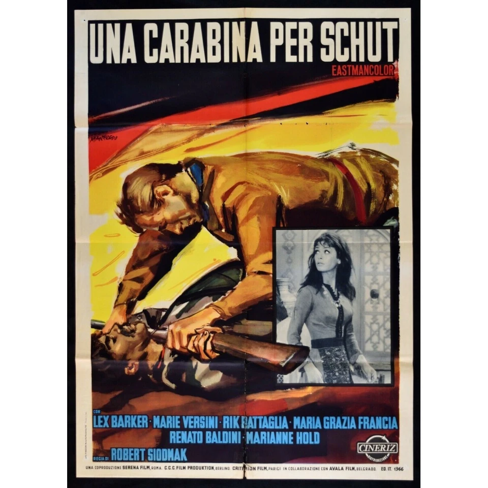 Werbeplakat Ein Karabiner Für Schut Lex Barker Winnetou Siodmak Versini M262 - Bild 1 von 2