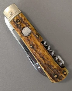 Puma 959 Coltello da Caccia Universale con Incisione Fatto a Mano Frevert 21607 Coltello Tascabile - Foto 1 di 24