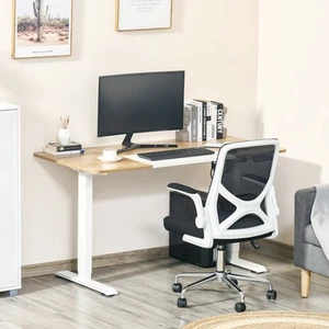 Vinsetto Bureau Électrique Support de Table avec Moteur Métal Naturel Blanc - Photo 1/10