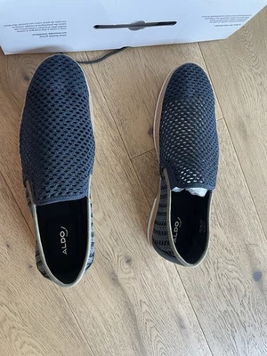 Mocassim masculino Aldo azul marinho tamanho EUA 13 - Imagem 1 de 4