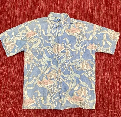 De Colección Tienda Para Hombre en Sears Pez Hawaiano Estampado Inverso Botón Delantero Talla XL Foto 1 de 4